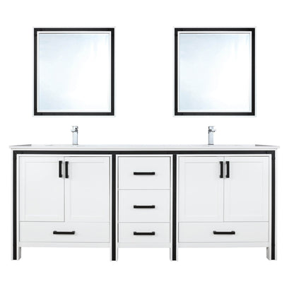 Ziva 72" White/Dark Grey/Rustic Barnwood Double Vanity set