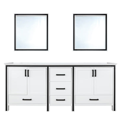 Ziva 72" White/Dark Grey/Rustic Barnwood Double Vanity set