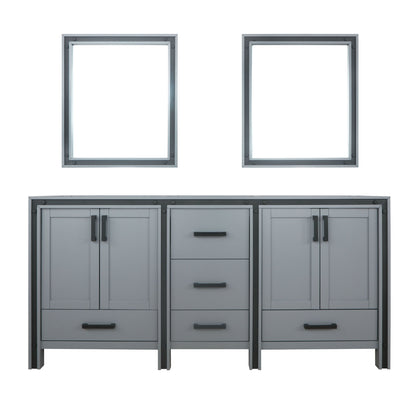 Ziva 72" White/Dark Grey/Rustic Barnwood Double Vanity set