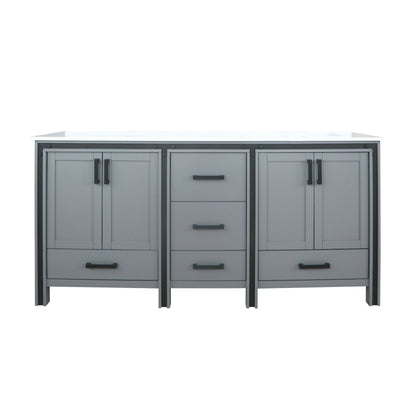 Ziva 72" White/Dark Grey/Rustic Barnwood Double Vanity set