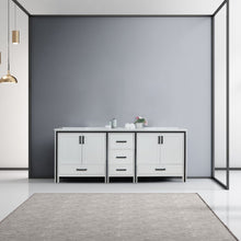 Load image into Gallery viewer, Lexora Ziva 84&quot; White  Double Vanity set Vanity+Top+Sink
