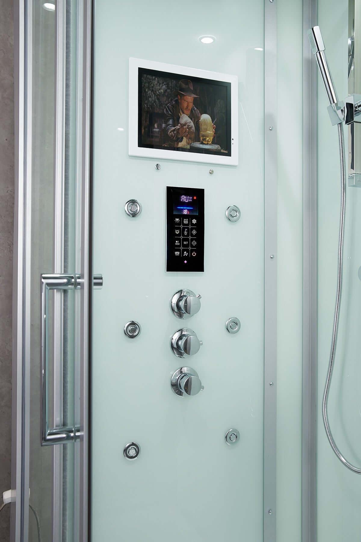 Maya Lucca Steam Shower 47" x 33" - White - Right