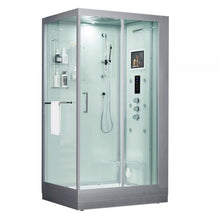 Load image into Gallery viewer, Maya Bath Anzio Steam Shower 57&quot; x 37&quot;, Right/Left - Black/White