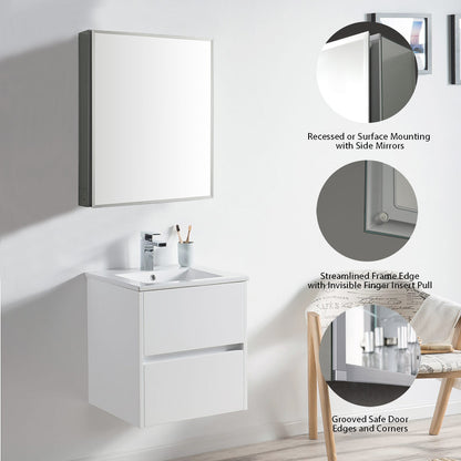 Blossom Aluminum Medicine Cabinet with Mirror – MC8 2026