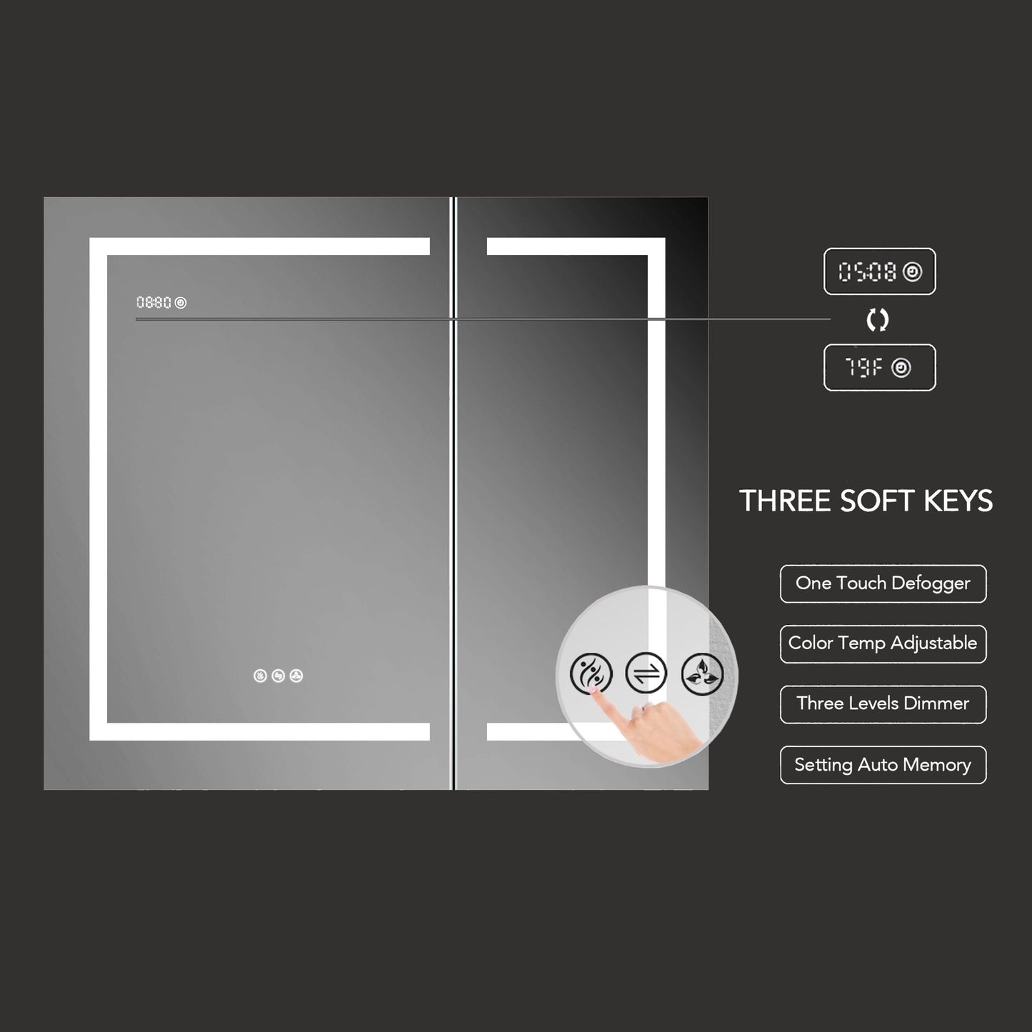 Blossom Asta – 36 Inches LED Medicine Cabinet MCL2 3632