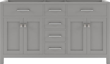 MD-2060-CAB-CG Cashmere Gray Caroline 60" Double Cabinet Only