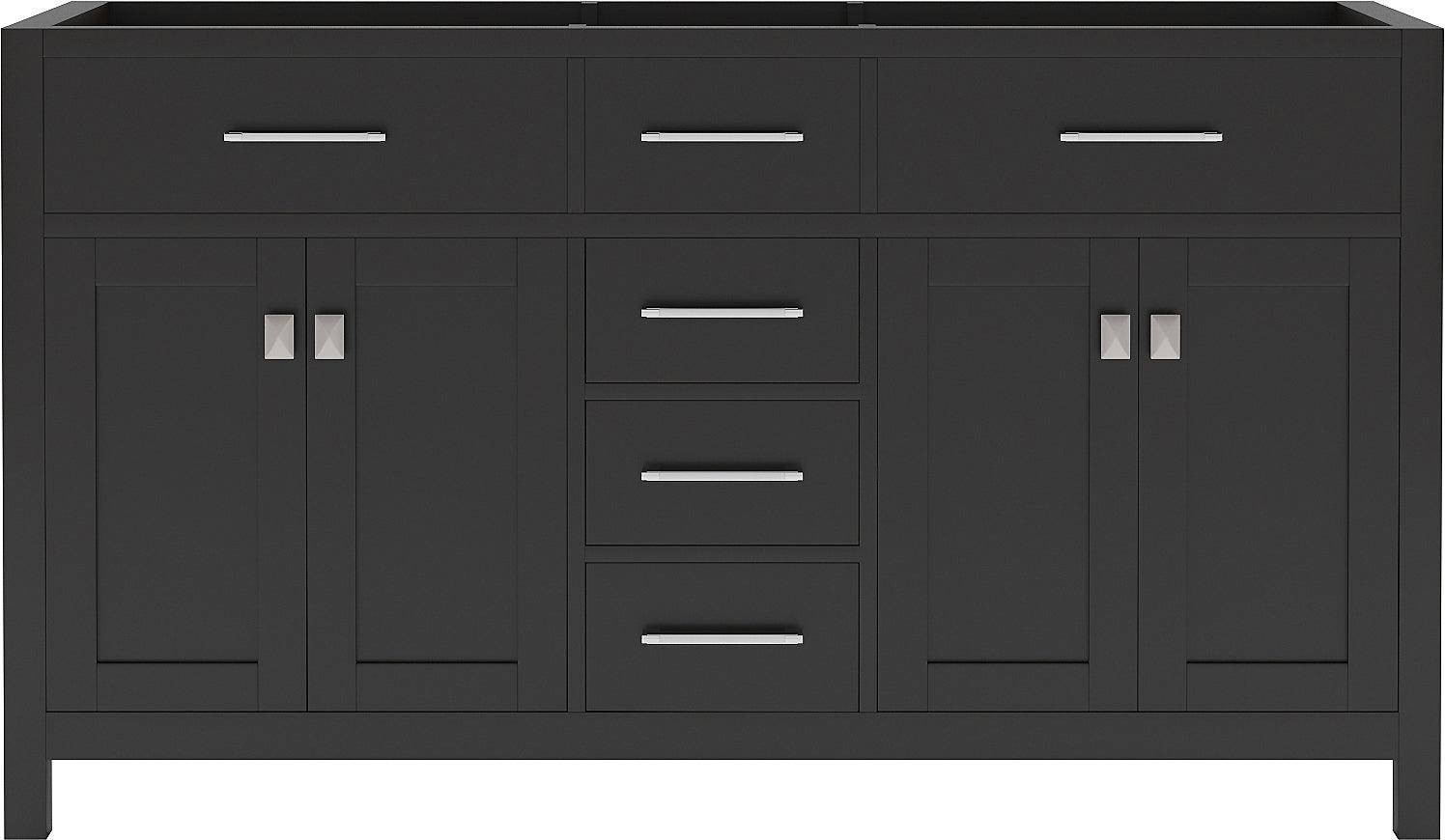 MD-2060-CAB-ES Espresso Caroline 60" Double Cabinet Only