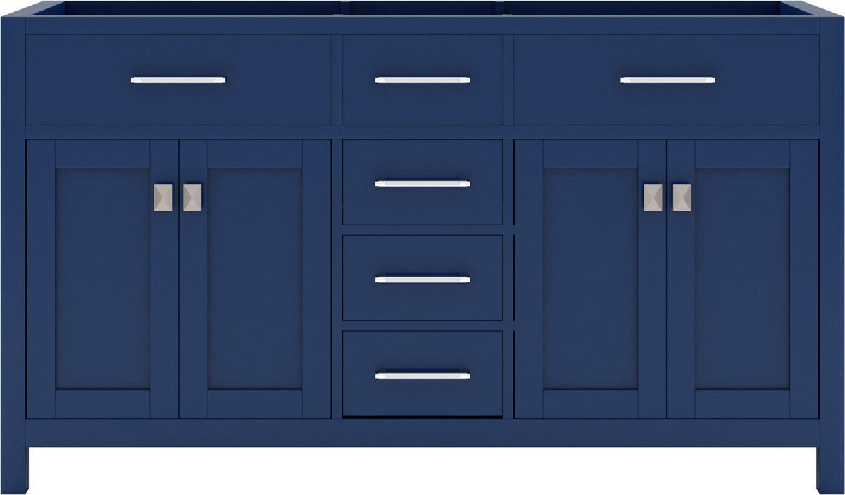 MD-2060-CAB-FB Blue Caroline 60" Double Cabinet Only