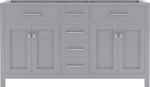 Load image into Gallery viewer, MD-2060-CAB-GR Gray Caroline 60&quot; Double Cabinet Only