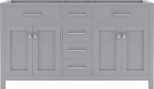 MD-2060-CAB-GR Gray Caroline 60" Double Cabinet Only
