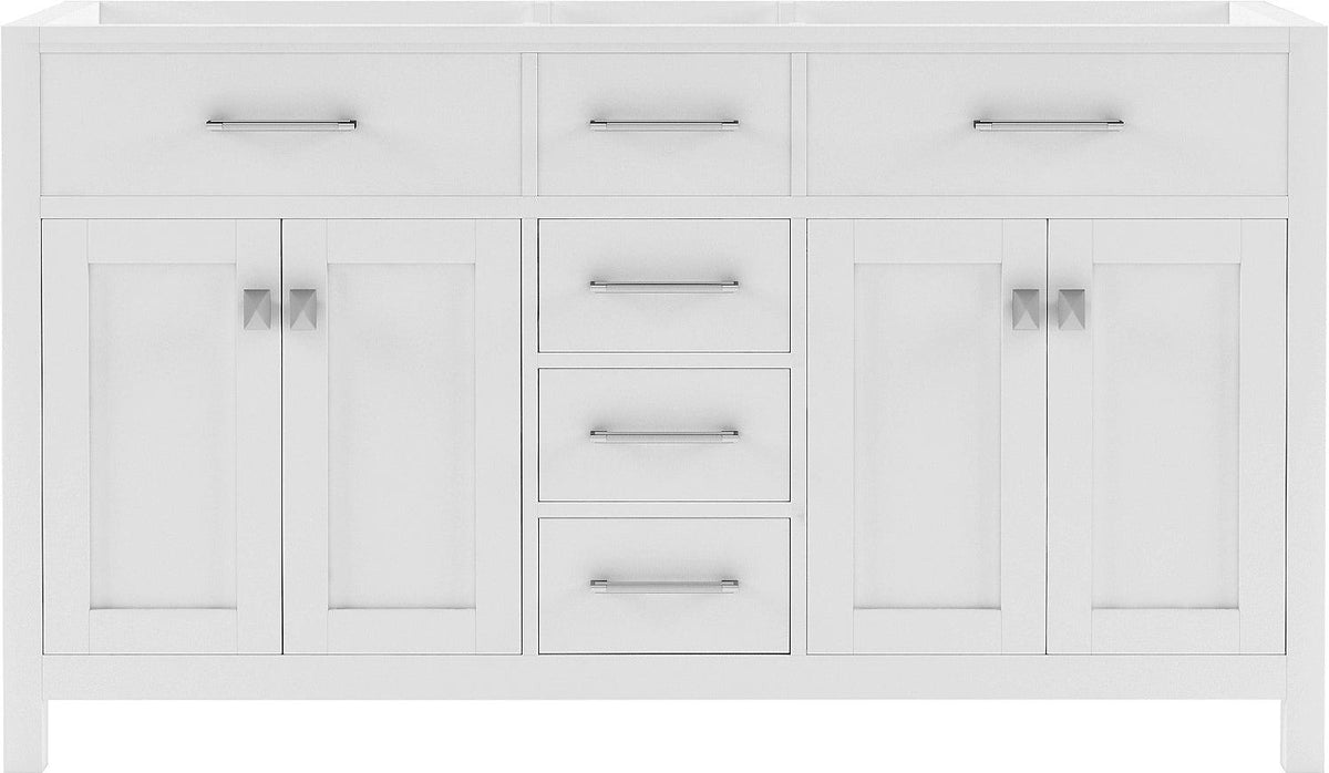 MD-2060-CAB-WH White Caroline 60" Double Cabinet Only