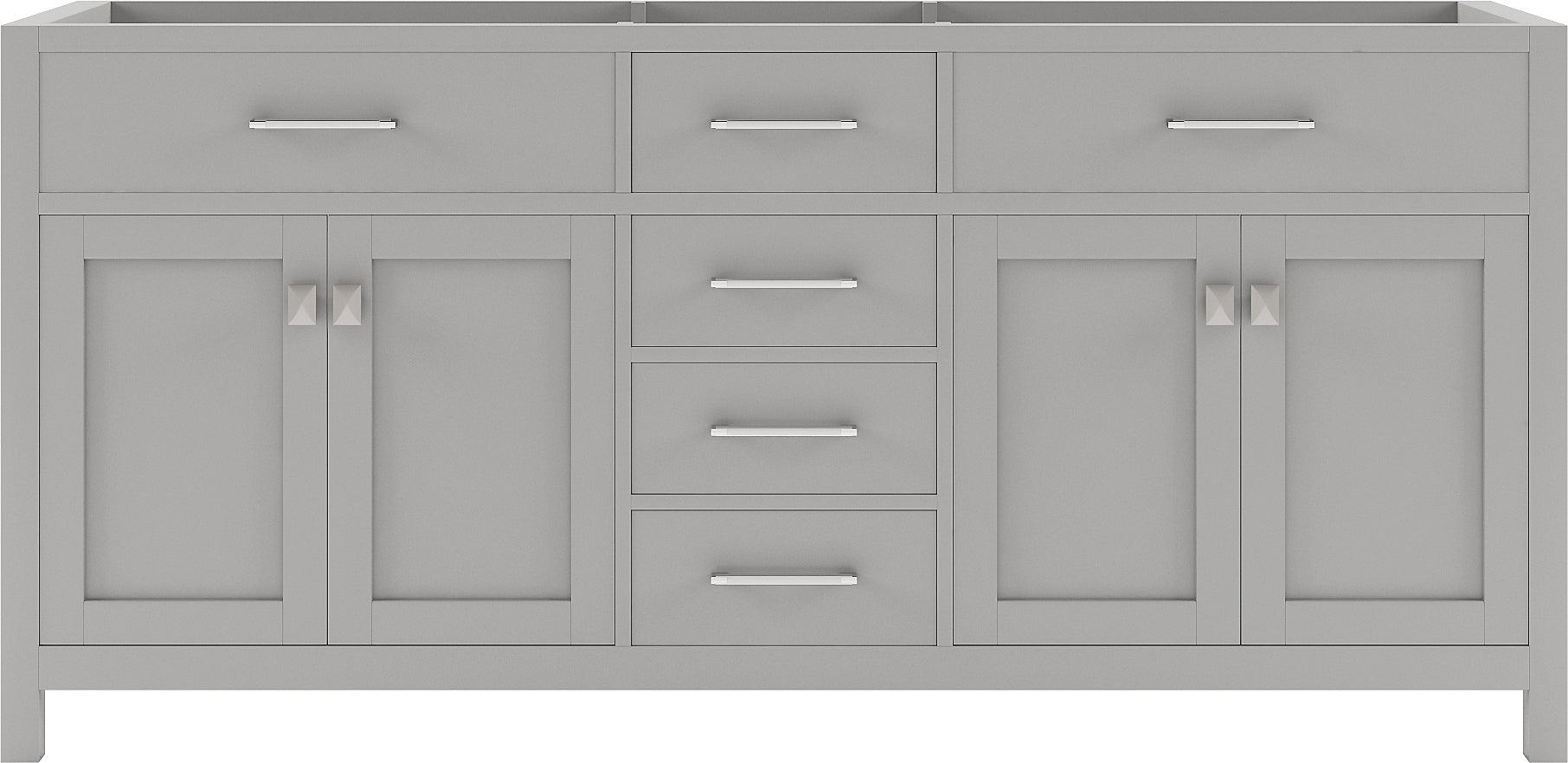 MD-2072-CAB-CG Cashmere Gray Caroline 72" Double Cabinet Only