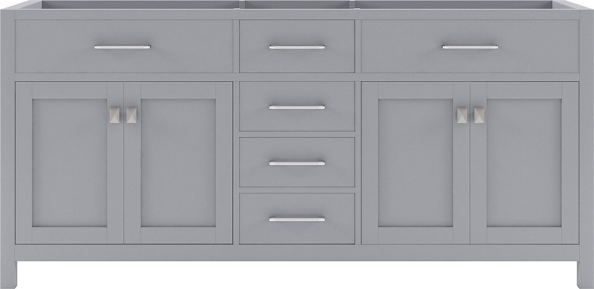 MD-2072-CAB-GR Gray Caroline 72" Double Cabinet Only