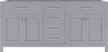 Load image into Gallery viewer, MD-2072-CAB-GR Gray Caroline 72&quot; Double Cabinet Only