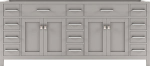 MD-2178-CAB-CG Cashmere Gray Caroline Parkway 78" Double Cabinet Only