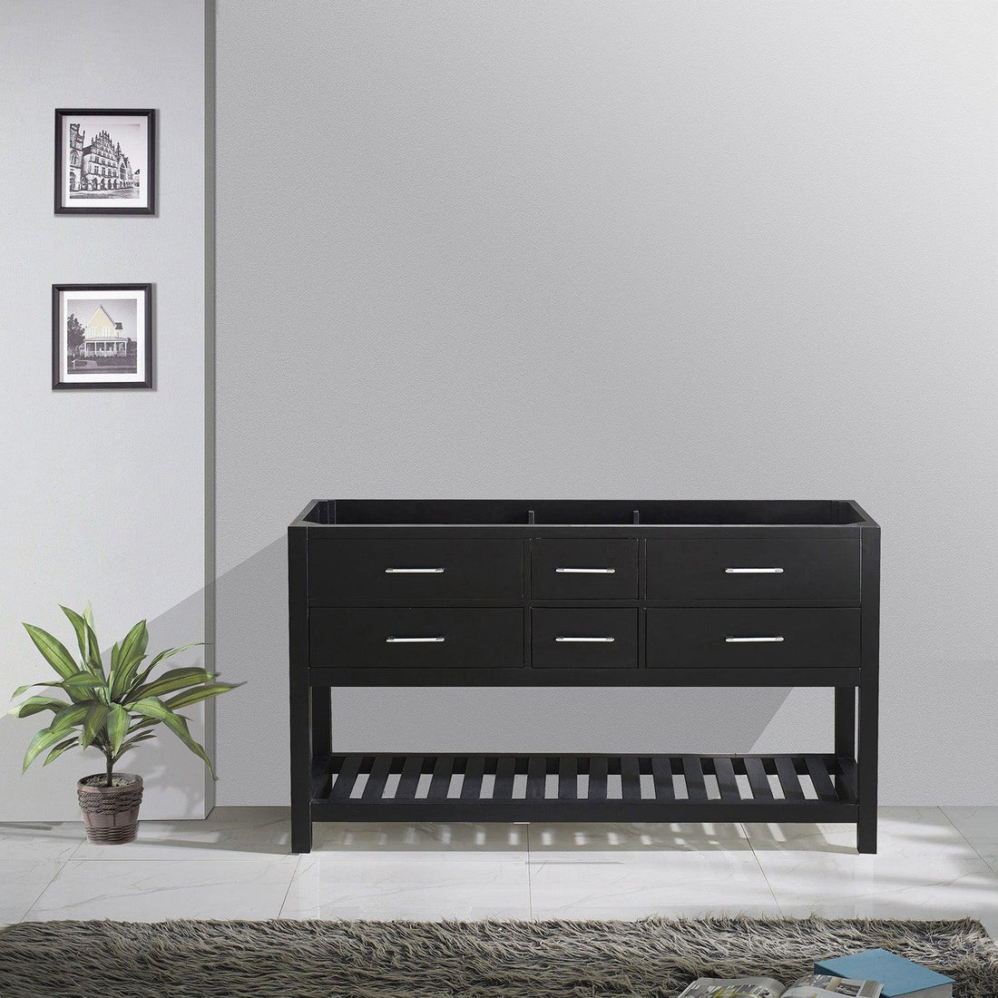 MD-2260-CAB-ES Espresso Caroline Estate 60" Double Cabinet Only