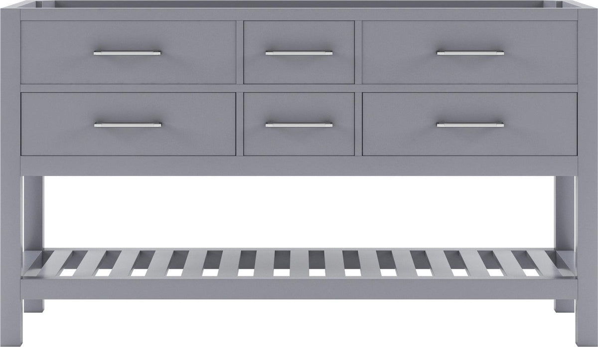 MD-2260-CAB-GR Gray Caroline Estate 60" Double Cabinet Only