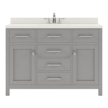Load image into Gallery viewer, MS-2048-DWQRO-CG Cashmere Gray Caroline 48&quot; Single Bath Vanity Set with Dazzle White Quartz Top &amp; Oval Centered Basin