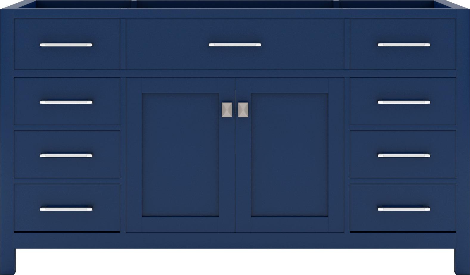 MS-2060-CAB-FB Blue Caroline 60" Single Cabinet Only