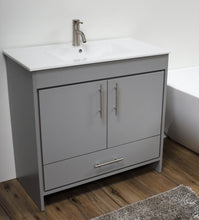 Load image into Gallery viewer, Pacific 36&quot; vanity Grey MTD-3136G-14 angle closed 