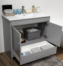 Load image into Gallery viewer, Pacific 36&quot; vanity Grey MTD-3136G-14 angle open staged