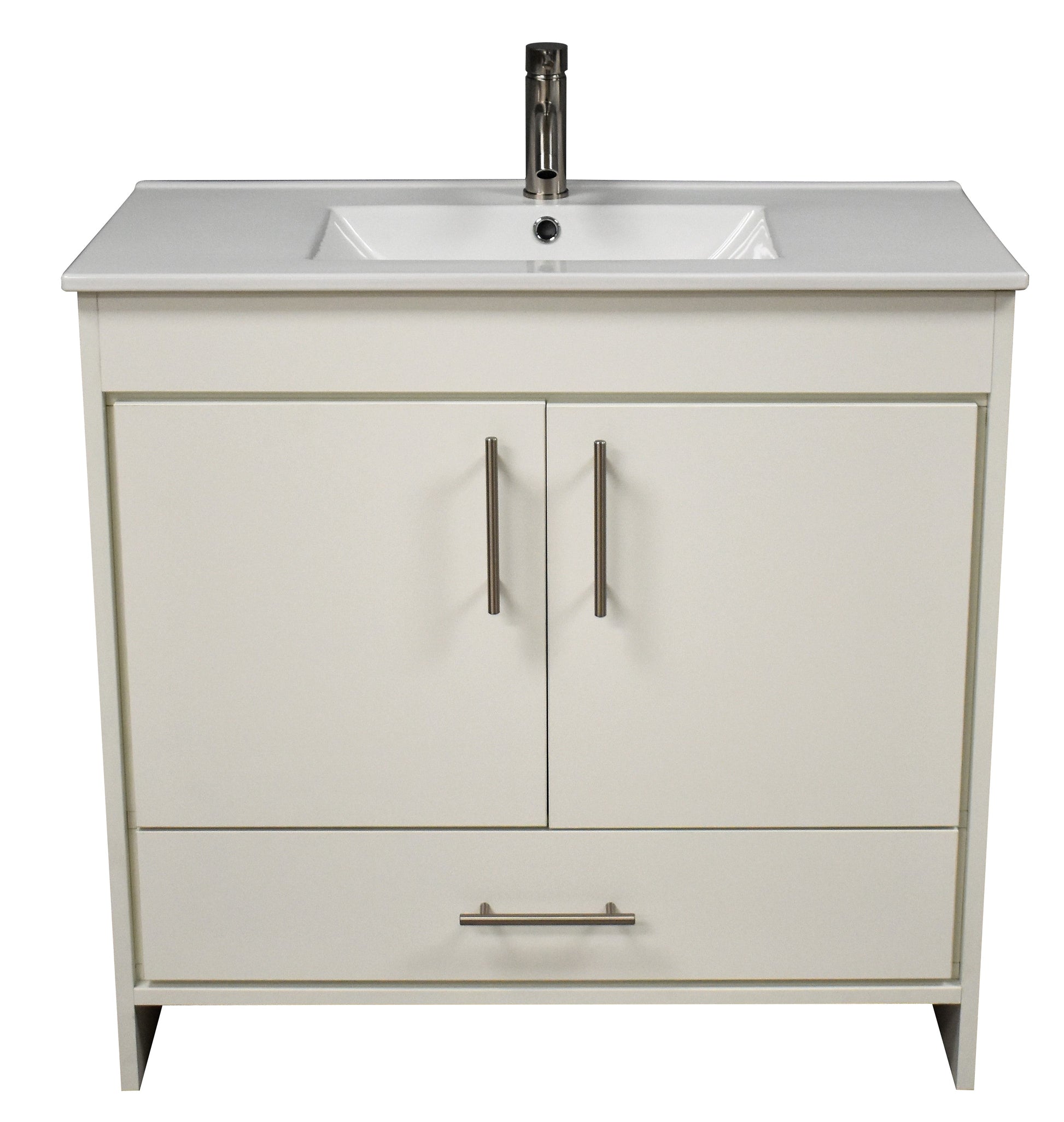 Volpa USA Pacific 36" White  Bath Vanity  MTD-3136WFront-No-Background