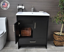Load image into Gallery viewer, Rio 24&quot; Vanity Black MTD-324BK-3frontopenstaged2