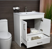 Load image into Gallery viewer, Rio 24&quot; Vanity White MTD-324W-3angleopenstaged