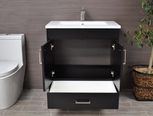 Load image into Gallery viewer, Rio 30&quot; Black Vanity MTD-330BK-3front open