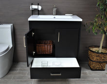 Load image into Gallery viewer, Rio 30&quot; Black Vanity MTD-330BK-3frontopenstaged