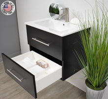 Load image into Gallery viewer, Napa 24&quot; black vanity MTD-3324BK-1angle1openMIU