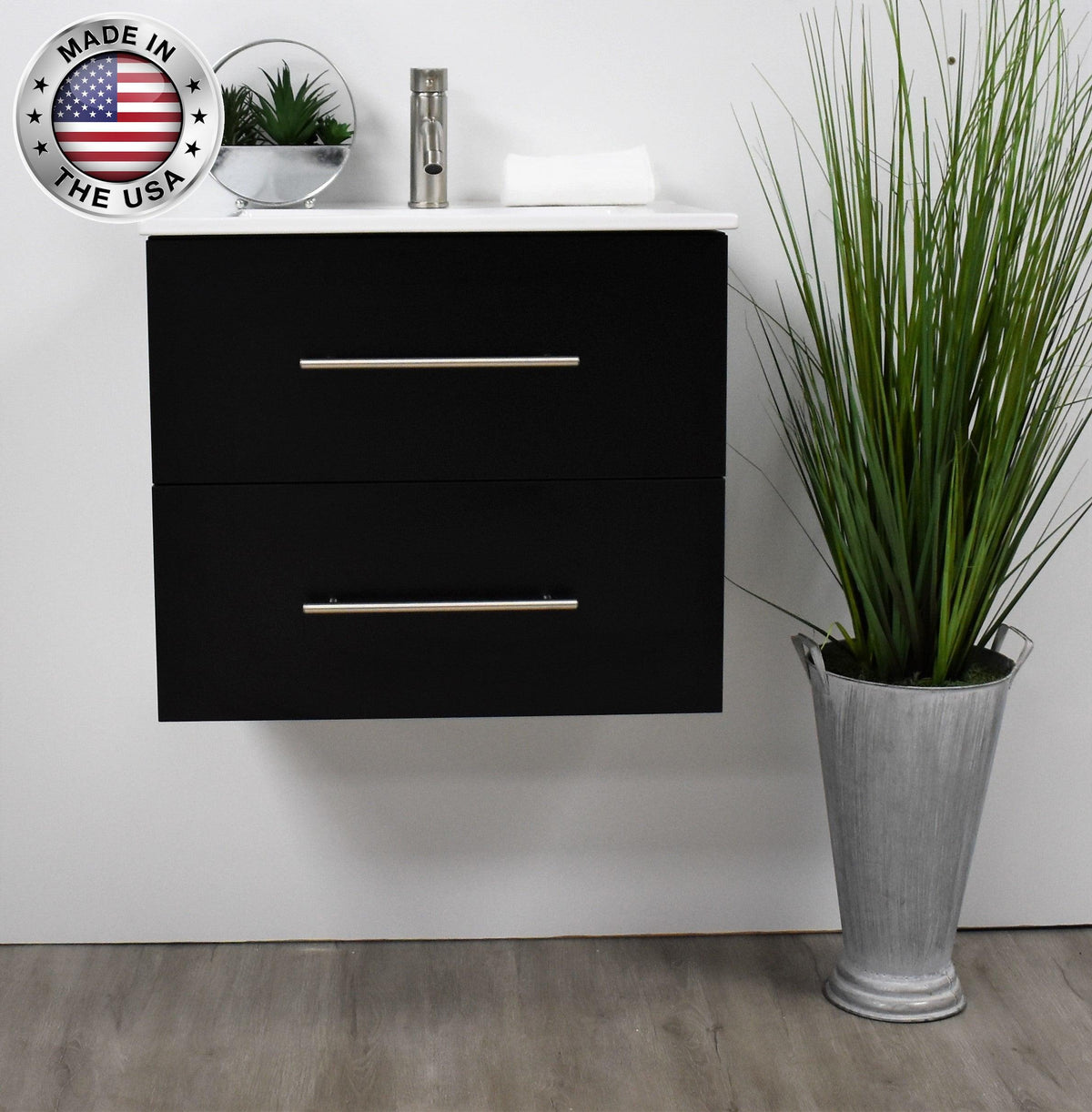 Napa 24" black vanity MTD-3324BK-1frontstagedMIU