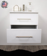 Load image into Gallery viewer, Napa 24&quot; glossy white vanity MTD-3324GW-1FrontBottomDrawerMIU