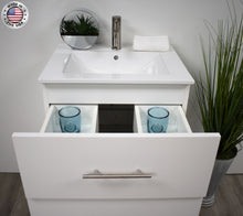 Load image into Gallery viewer, Napa 24&quot; glossy white vanity MTD-3324W-12openMIU