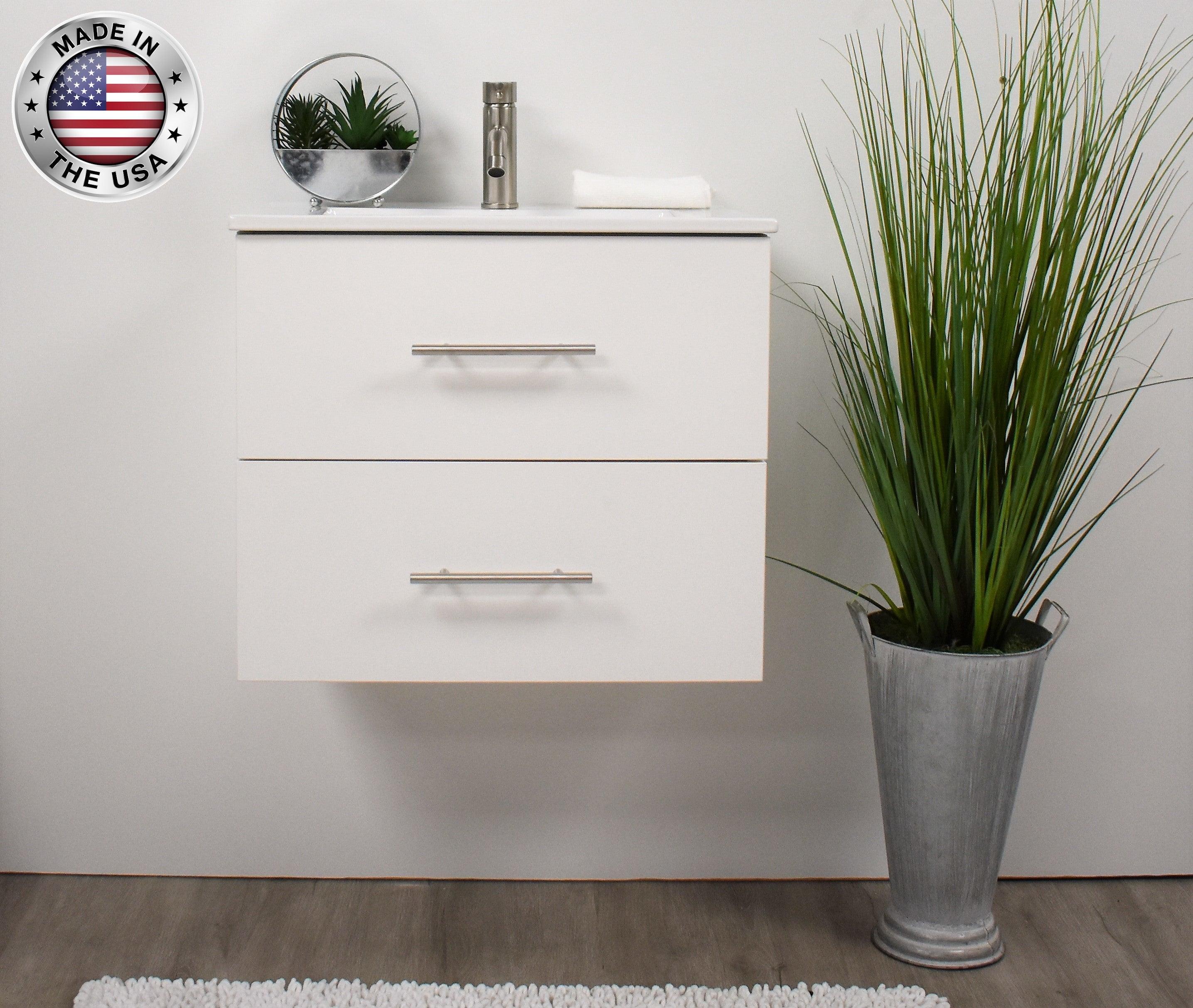 Volpa USA Napa 24" Modern Wall-Mounted Bath Vanity MTD-3324-1