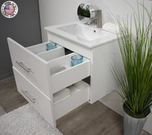Load image into Gallery viewer, Napa 24&quot; white vanity MTD-3324W-1angle2openMIU