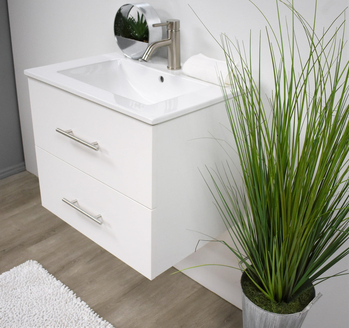 Napa 24" white vanity MTD-3324W-1anglestaged