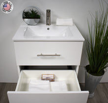 Load image into Gallery viewer, Napa 24&quot; white vanity MTD-3324W-1top1openMIU