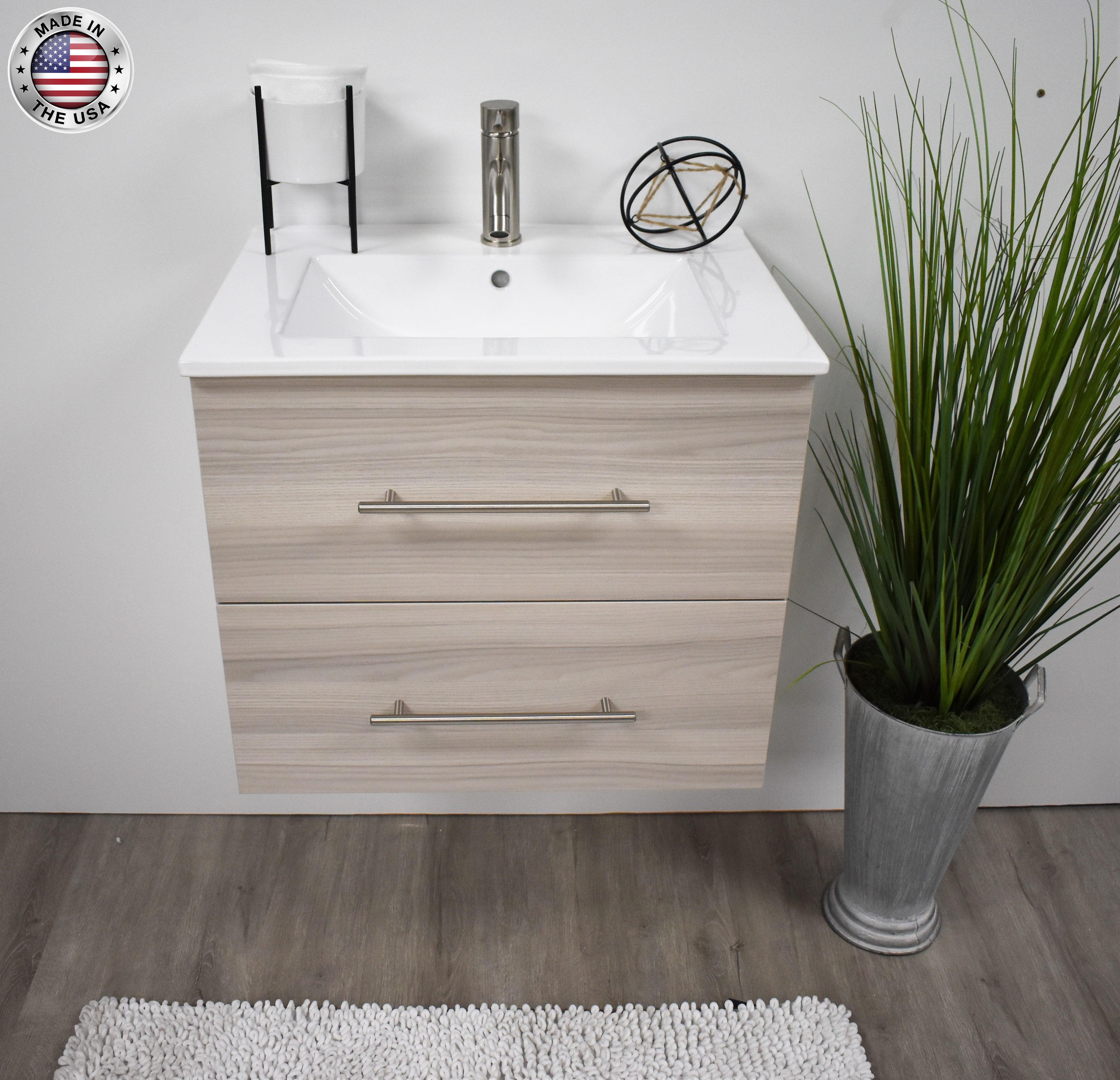 Volpa USA Napa 30" Modern Floating Bathroom Vanity MTD-3330-1