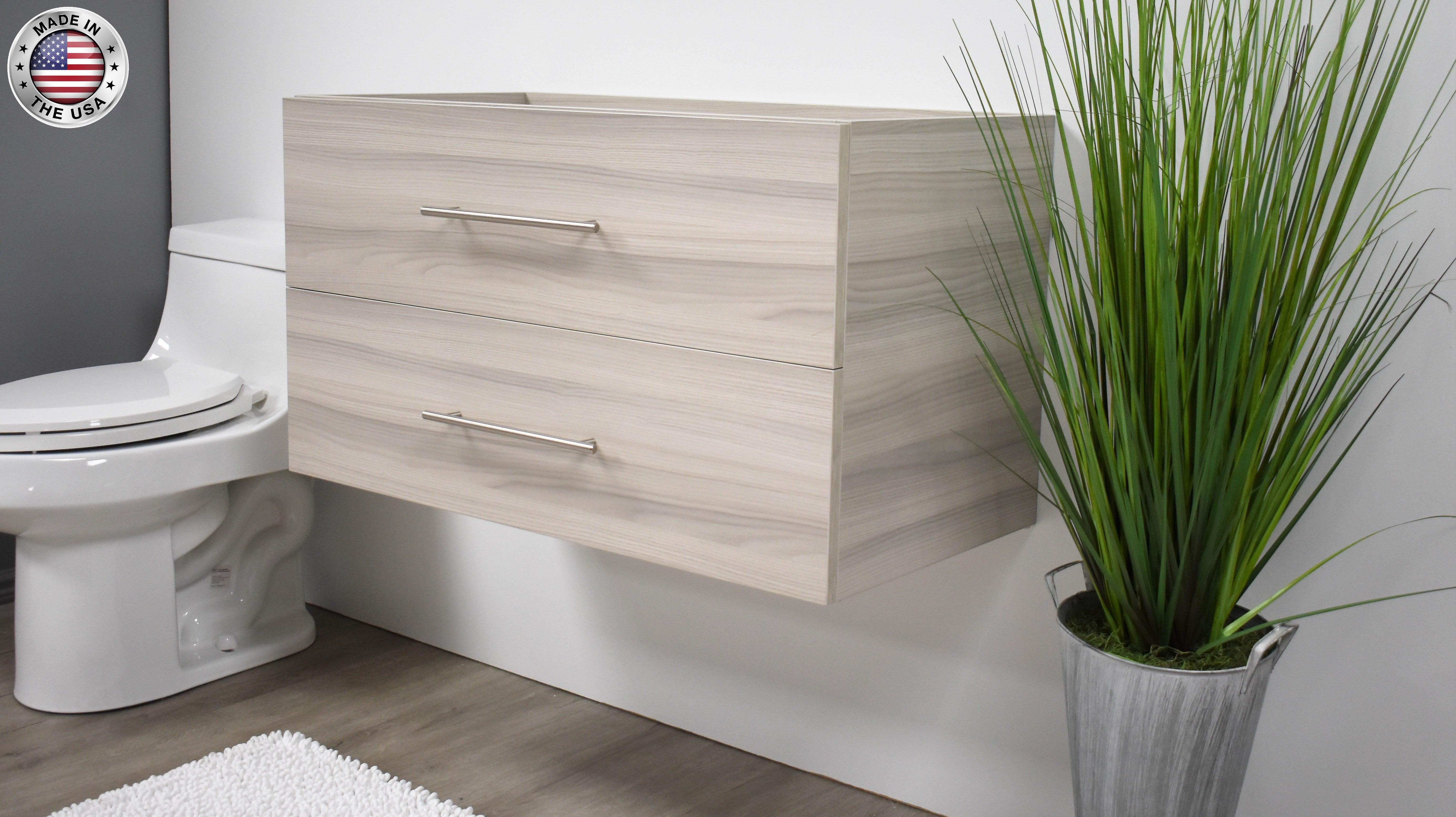 Napa 36" Cabinet only Ash Grey MTD-3336AG-0angleMIU