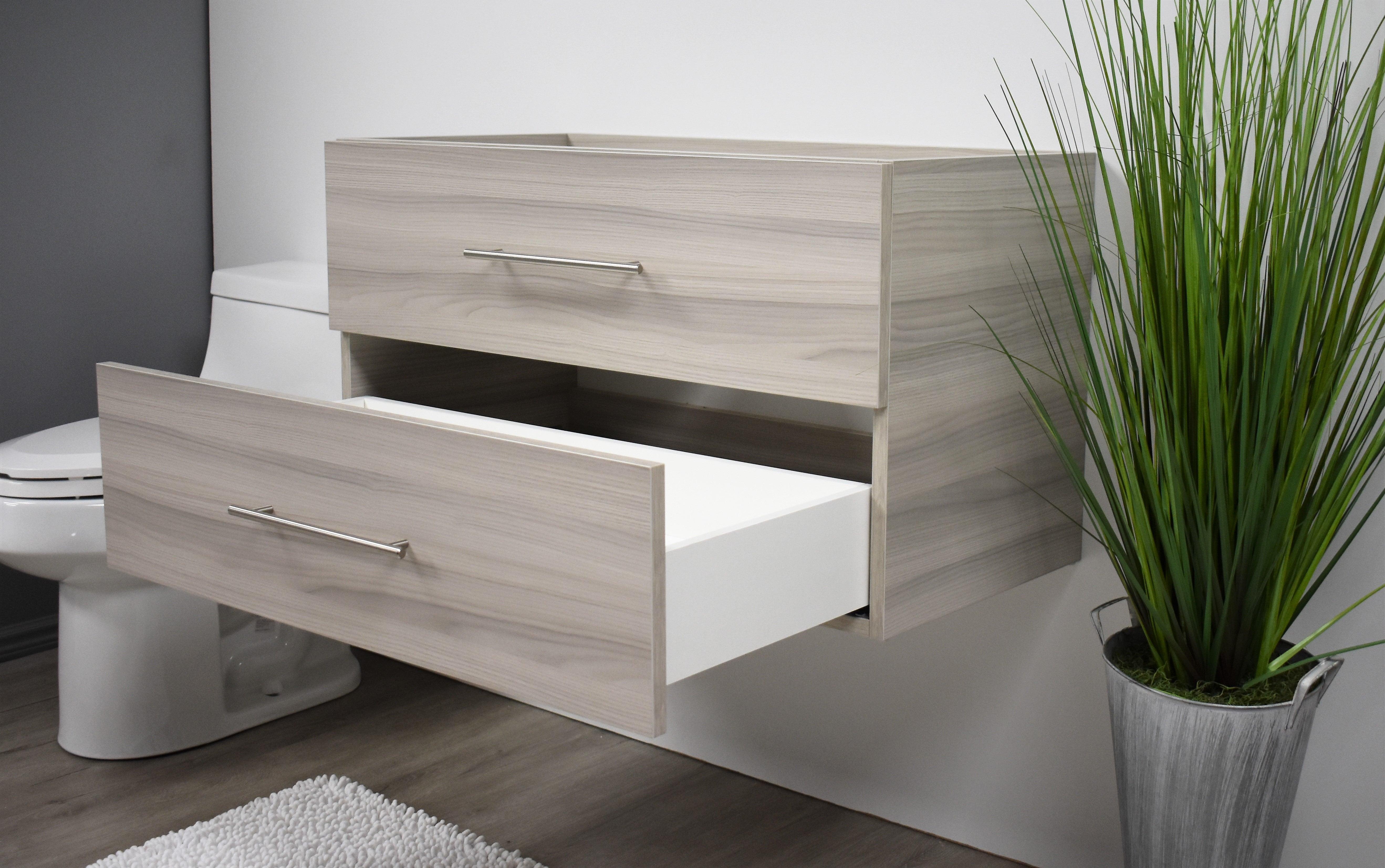 Napa 36" Cabinet only Ash Grey MTD-3336AG-0angleoneopen