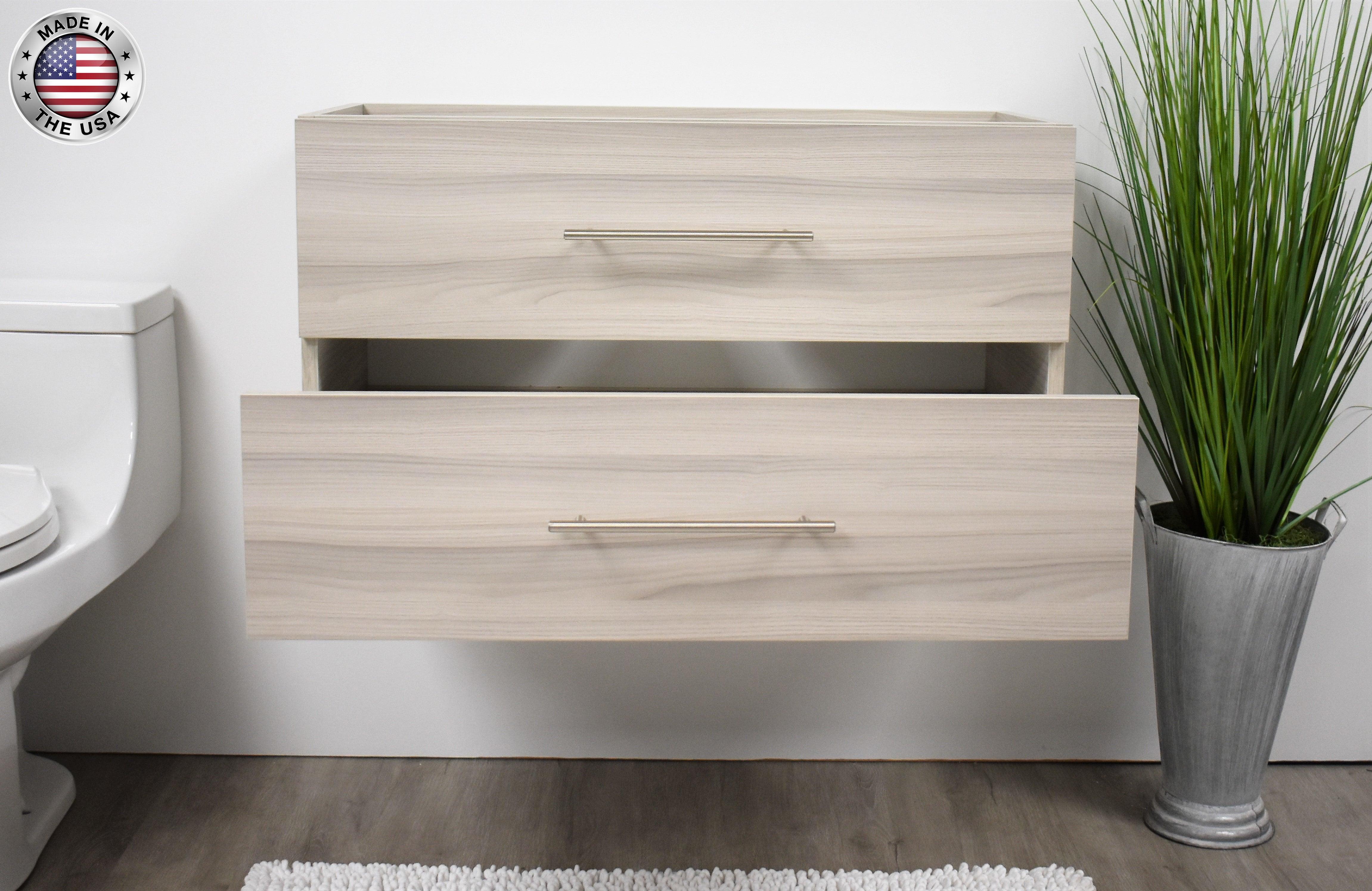 Volpa USA Napa 36" Modern Wall-Mounted Floating Bath Vanity MTD-3336-1