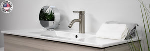 Volpa USA Napa 36" Modern Wall-Mounted Floating Bathroom Vanity Ash Gray MTD-3336AG-1 cfmiu