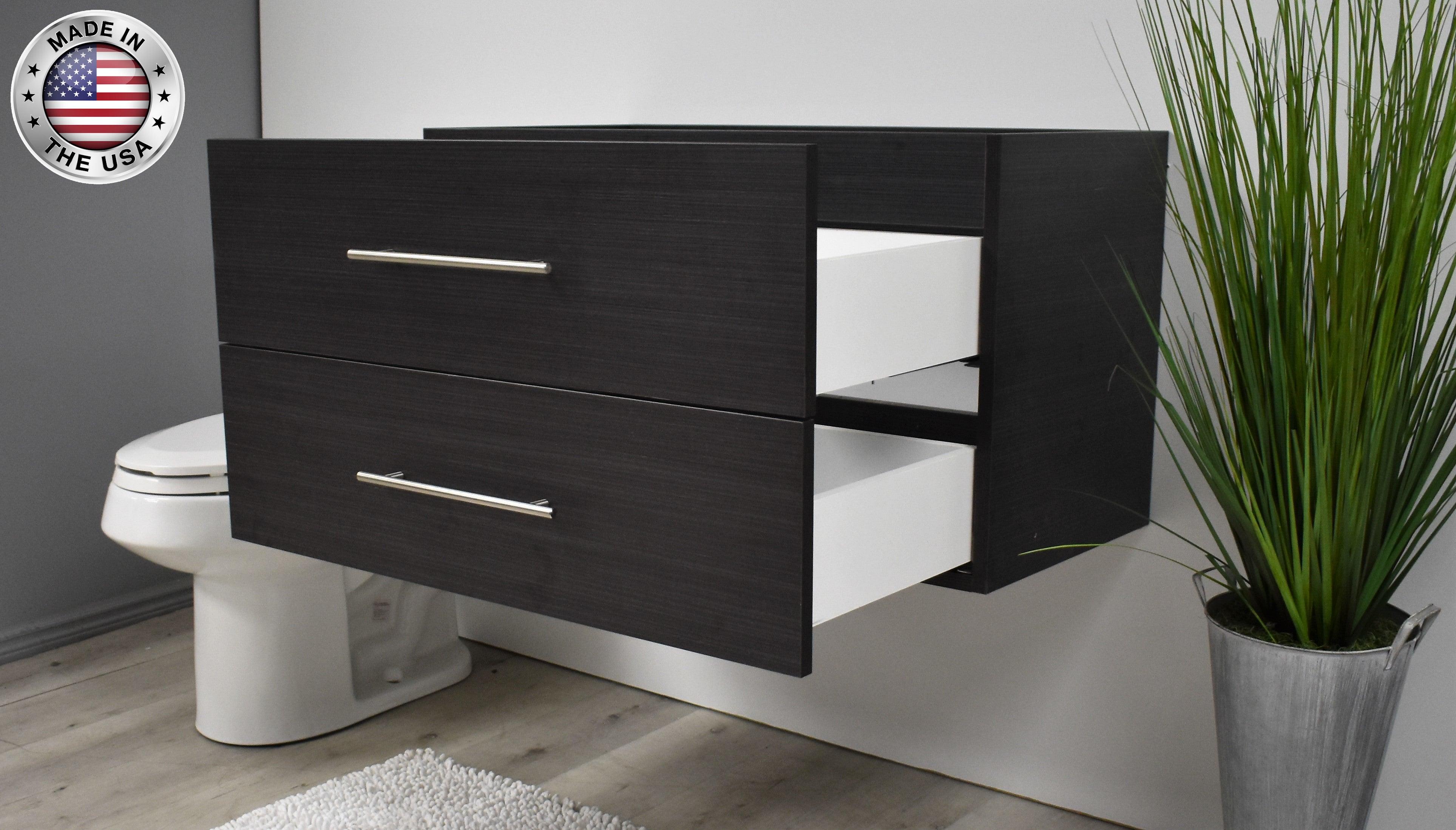 Napa 36" Cabinet only Black Ash MTD-3336BA-0angletwoopenMIU