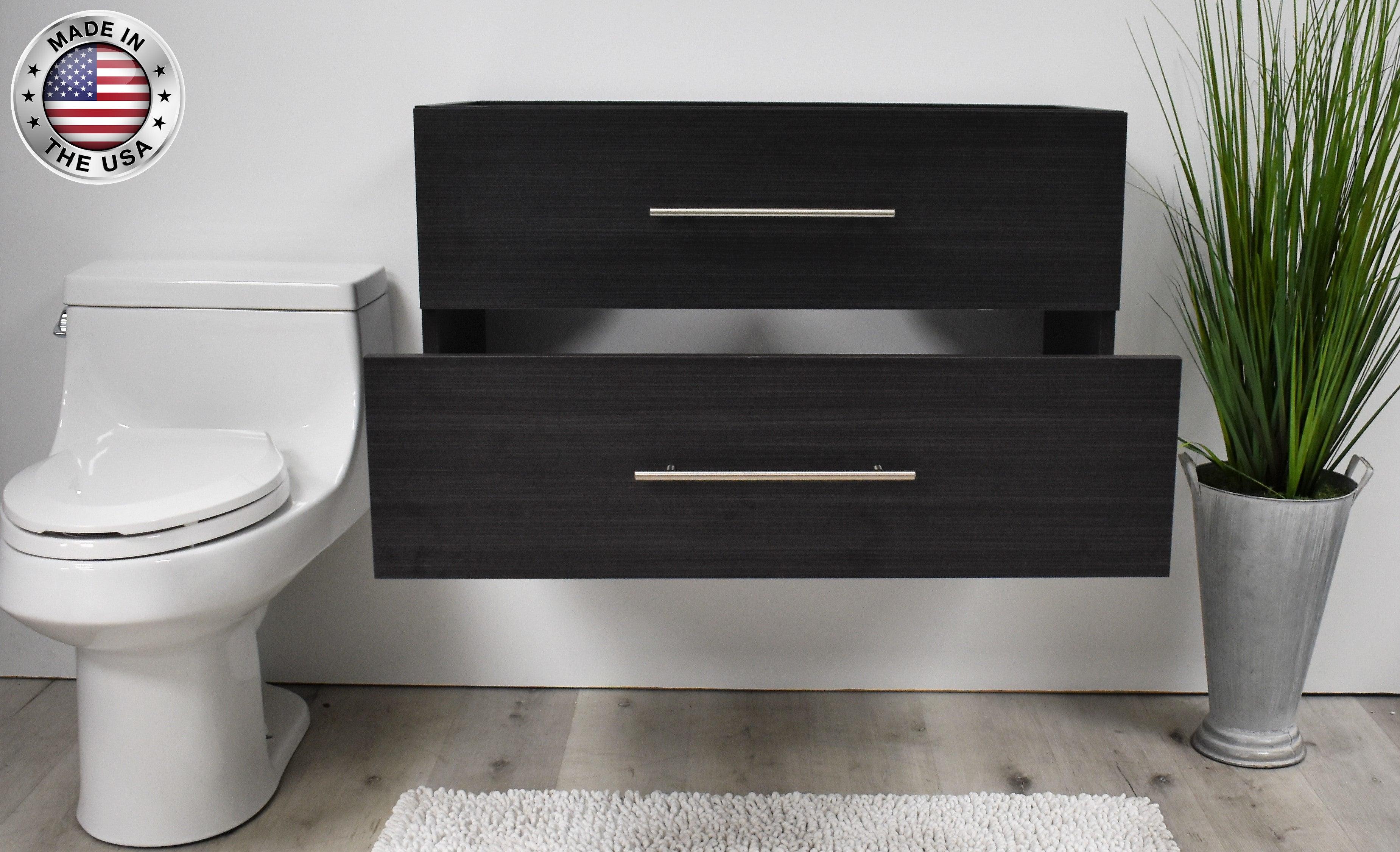 Napa 36" Cabinet only Black Ash MTD-3336BA-0frontoneopenMIU