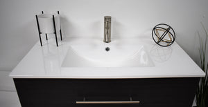 Volpa USA Napa 36" Modern Wall-Mounted Floating Bathroom Vanity Black Ash MTD-3336BA-1 oh