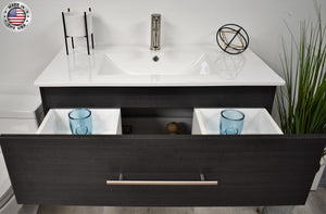 Volpa USA Napa 36" Modern Wall-Mounted Floating Bathroom Vanity Black Ash MTD-3336BA-1 tdmiu