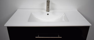 Volpa USA Napa 36" Modern Wall-Mounted Floating Bathroom Vanity Black MTD-3336BK-1 c