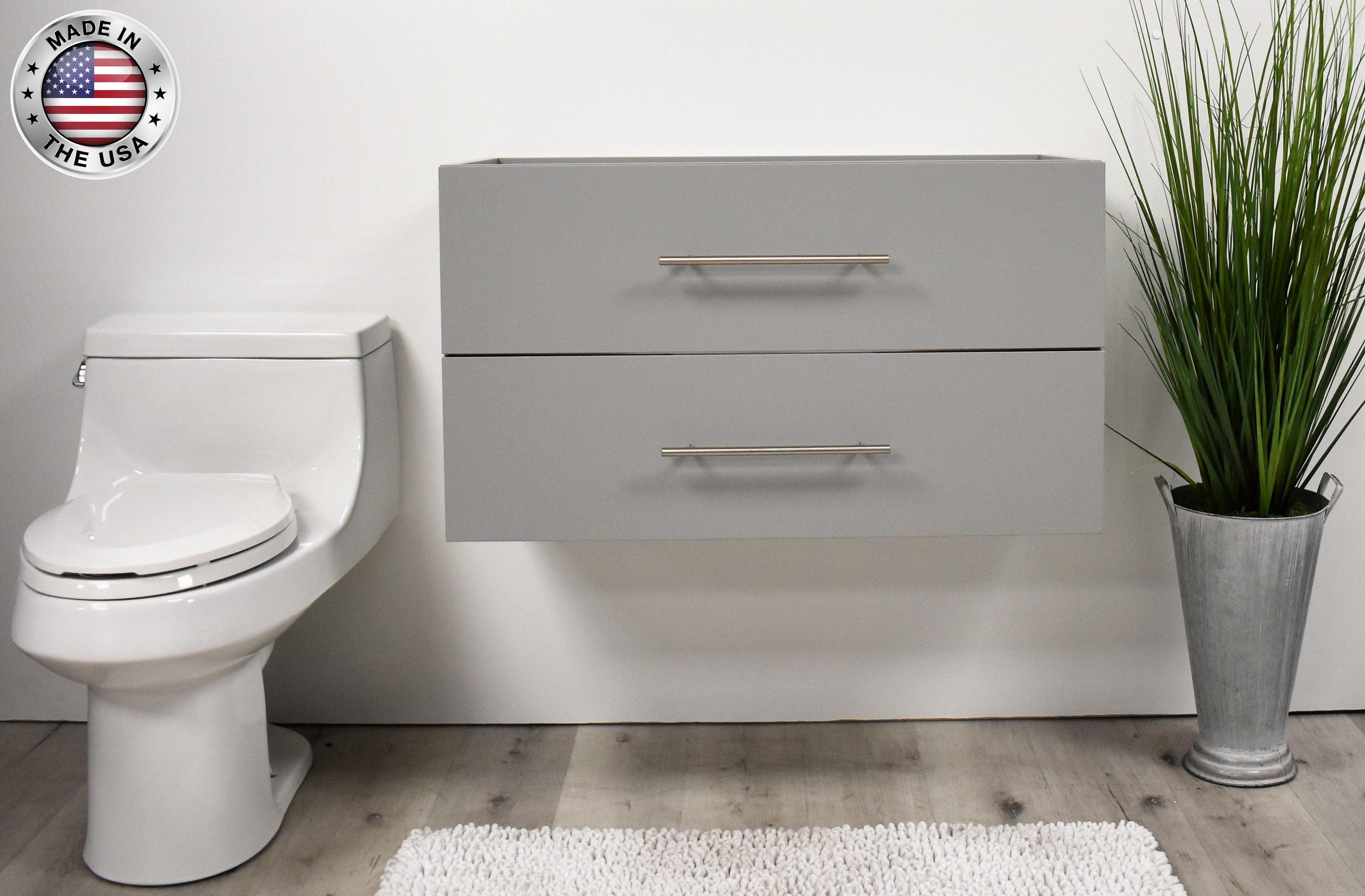 Napa 36" Cabinet only Grey MTD-3336G-0frontMIU