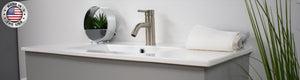 Volpa USA Napa 36" Modern Wall-Mounted Floating Bathroom Vanity Grey MTD-3336G-1 cfmiu